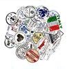 Retro stamps, sticker, suitcase for traveling, European style