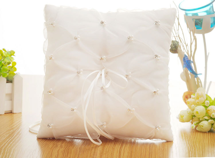 欧美新款蝴蝶结戒枕 新娘婚礼方形水钻戒指托婚礼婚庆用品批发详情图2