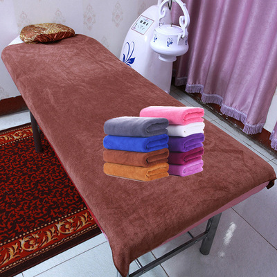 美容院鋪床專用毛巾足浴纖維印字定制logo加厚毛巾浴巾美容院專用