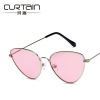 Metal sunglasses, marine trend glasses solar-powered, 2018, cat's eye, European style