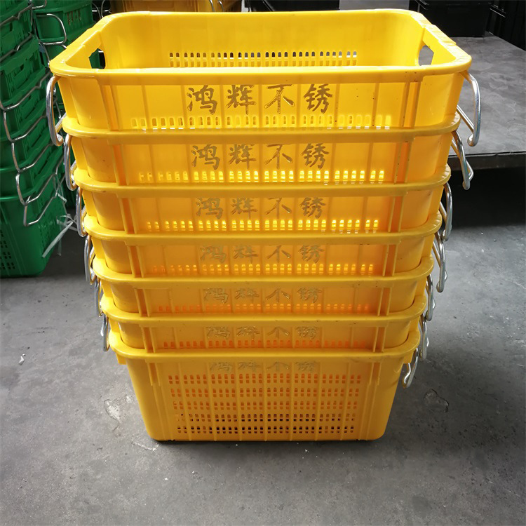 东莞批发620*425*300塑料周转菜箩 镂空运输胶框 多颜色西瓜脚裸