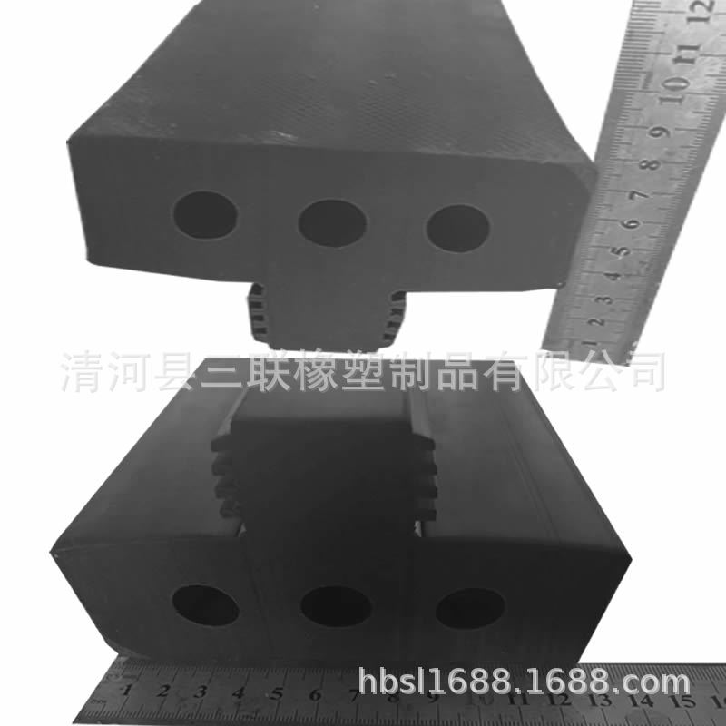 厂家定制大型轨道车辆防撞条 铁路缓冲块 中铁垫带 橡胶减震条