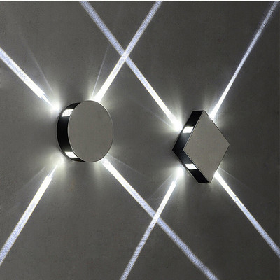 LED cross starlight Wall lamp circular square originality Four Idemitsu bar ktv Background wall Decorative lamp 4w