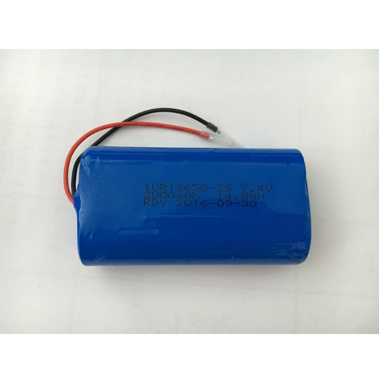 专业生产7.4V 18650-2000mAh圆柱形扩音器锂电池组