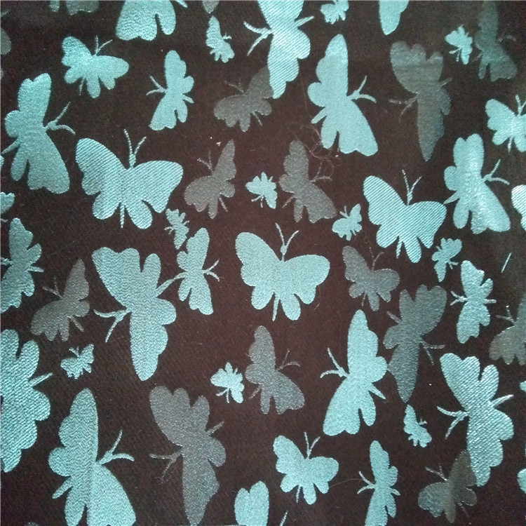 蝴蝶色织梭织提花面料适用于服装装饰雪尼尔沙发布鞋子布