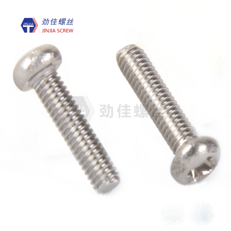东莞螺丝厂家直销盘圆头十字槽机械牙螺丝PM3.0*10电镀环保螺丝