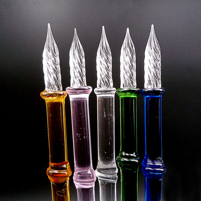 玻璃笔 礼盒套装彩色竹节创意签字笔 厂家直销现货特惠玻璃笔套装|ms