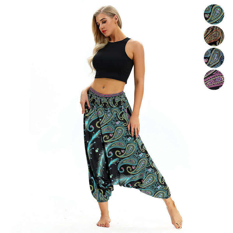 Yoga pants for women Poposimian professional digital printing Yoga Pants High Waist Wide Leg lantern pants for women