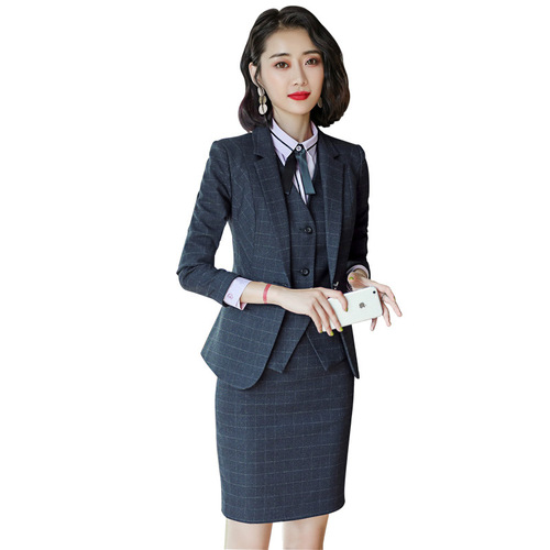 New professional suit suits, women's fashion sales, jewelry store vests, suits, skirts, work clothes, spring and autumn work clothes