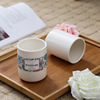 Factory direct selling brushed ceramic cup candle container candlelight dinner imitation wood grain marble macarons