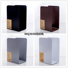 Mingqiang factory thickened metal bookend L-shaped book stand shape creative office bookend factory price per pair