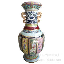 景德镇 瓷王瓷母 仿古瓷 乾隆陶瓷花瓶摆件