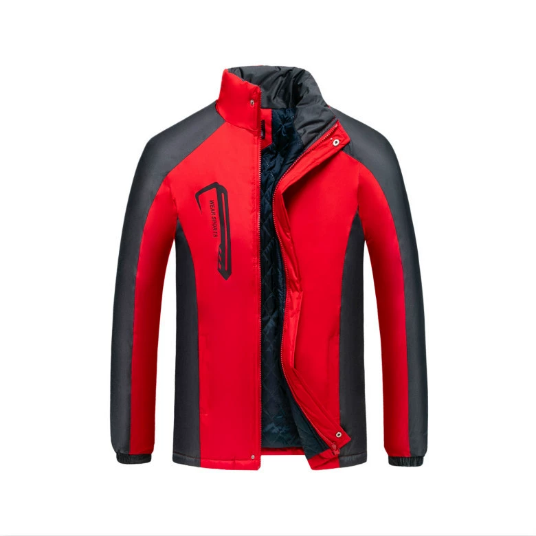 Новая осенне-зимняя цветовая куртка-бомбер из хлопка с логотипом, утепленная и утолщенная, для активного отдыха, для пар, рабочая униформа.