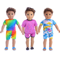 18-inch American girl doll accessories top + shorts set 43cm Sakura doll beachwear factory direct sale