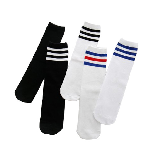 Children's knee-high socks, girls' tall socks, spring and autumn student long socks, over-the-knee boys' sports cotton socks, football socks