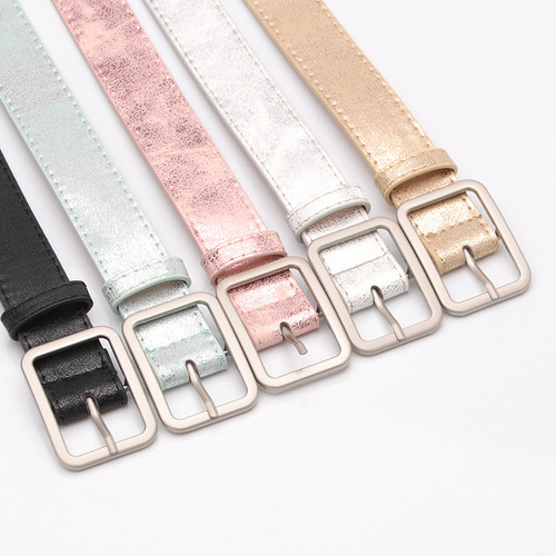 Women's Korean style all-match belt, alloy Japanese pin buckle belt, PU surface, trendy trouser belt manufacturer dropshipping