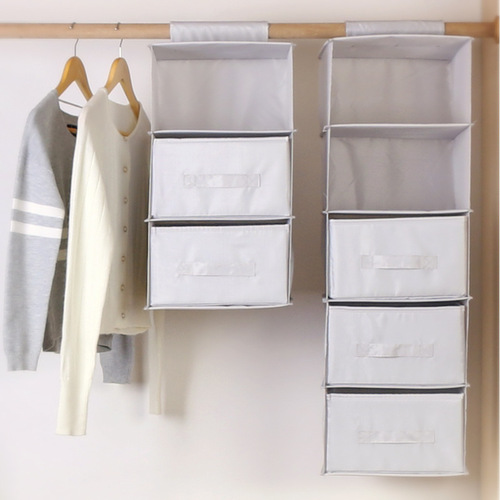 Washable Oxford cloth multi-layer storage hanging bag wardrobe clothes underwear socks bag storage fabric hanging rack