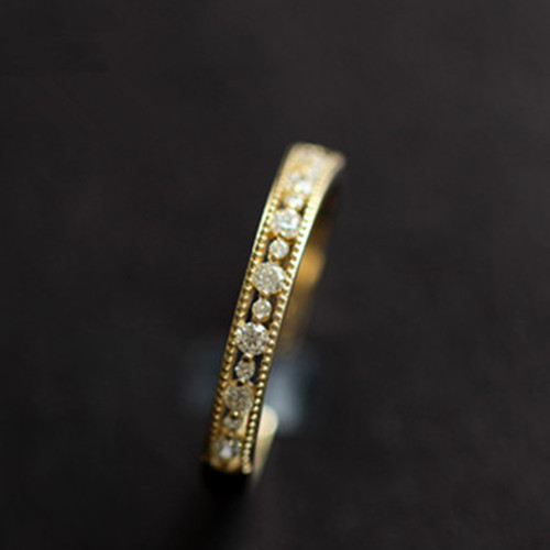 Japanese s925 sterling silver plated 14K gold ring, exquisite hollow, retro style, commuting style, versatile and elegant, foreign trade style