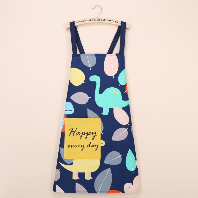 时尚纯棉交叉背带款田园厨房防污清洁围裙工作围裙可定制logo