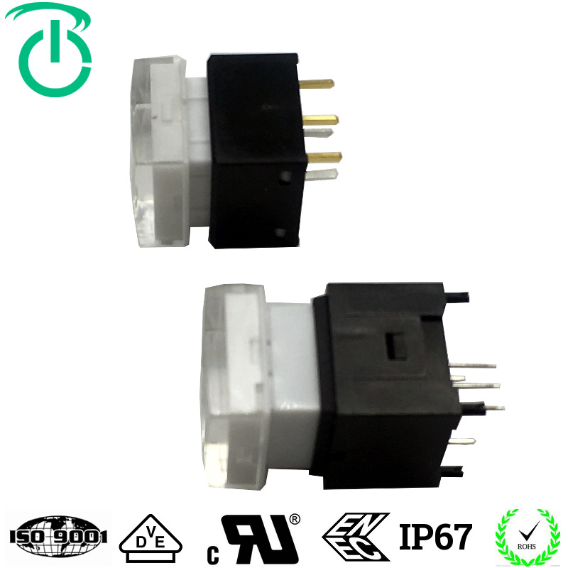 厂家生产LED视频处理器专用15X15白色上盖带菲林水晶带灯开关