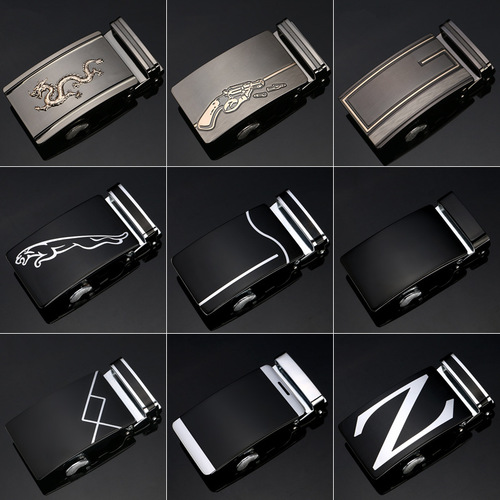 4.0 wide alloy belt buckle, membrane rubber buckle, automatic buckle head, belt headband head, laser LOGO