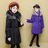 Girls cotton Winter clothes 2018 new pattern Korean Edition girl Western style cotton-padded jacket coat Big Kids Cotton Mid length version Children's clothing