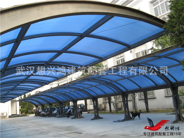 Durable board parking shed steel structure sun-proof sun-proof car bus canopy membrane structure parking shed charging pile rain-proof