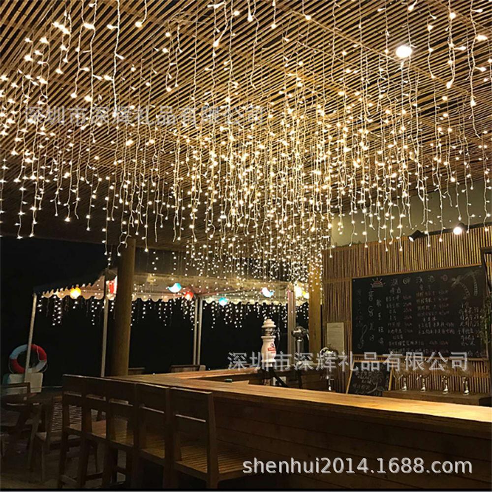 供应LED波浪形冰条灯 窗帘灯 节日彩灯 婚庆装饰彩灯串-阿里巴巴