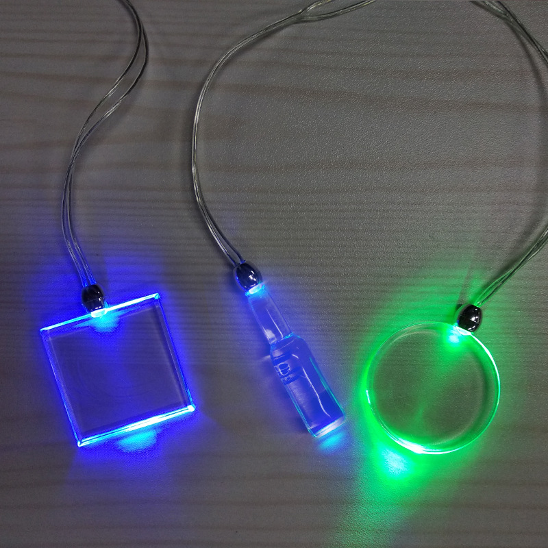 发光项链 led发光项链 圣诞节发光项链 发光挂挂绳