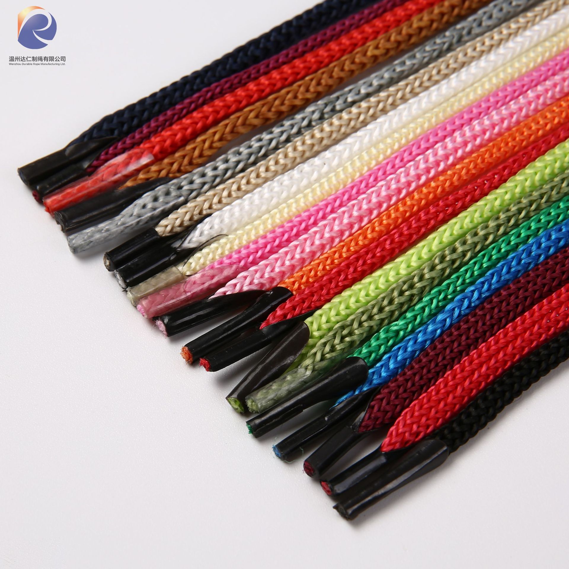 溫州廠家直銷批發4mm鈎針繩PP繩聚乙烯繩丙綸繩手提袋繩子打頭扣