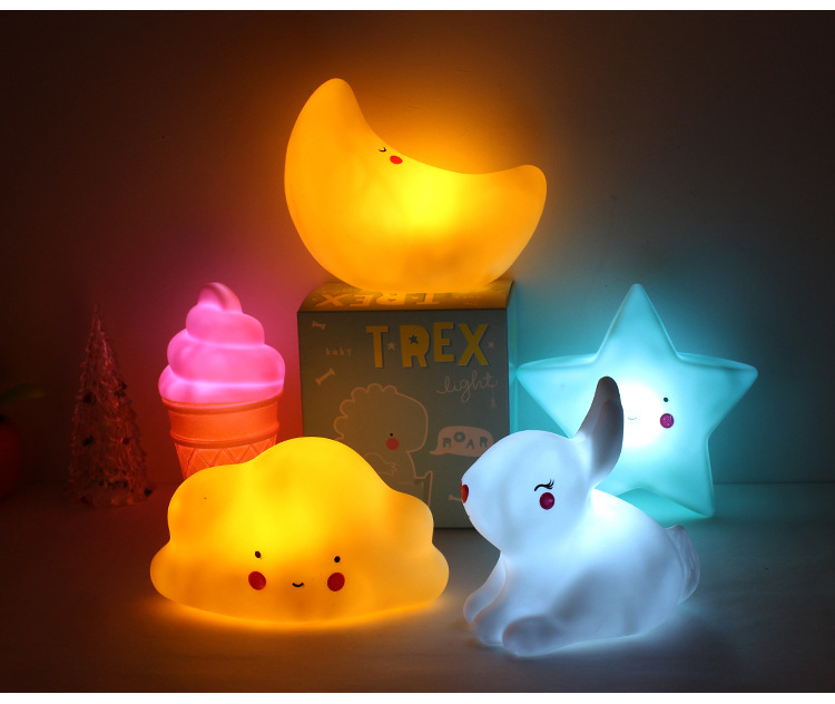 Creative Small Night Lamp Led Colorful Moon-light Lamp New Exotic Cartoon Cute Bedside Lamp Night Light Night Light Wholesale display picture 2