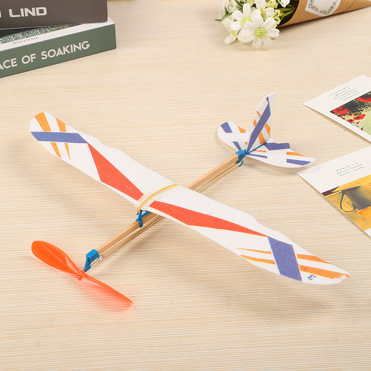 小雷鸟橡皮筋动力飞机航模泡沫滑翔机手工小制作益智儿童教具