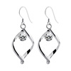 Earrings from pearl, internet celebrity, silver 925 sample