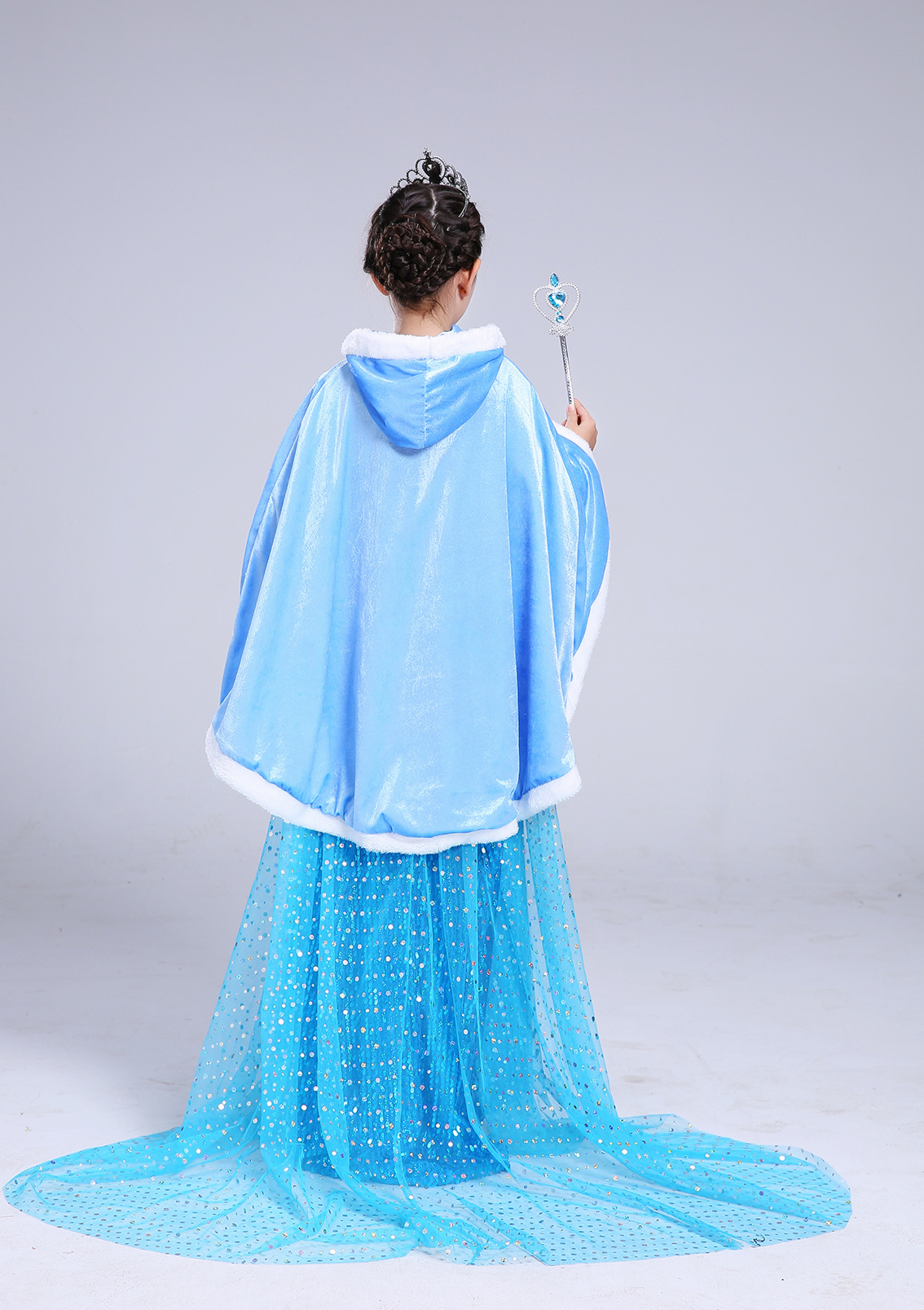 Christmas Ice Snow Enchanted Princess Skirt with No Pouring Sequins Thickening Down for Autumn and Winter Girls'_voghion.com