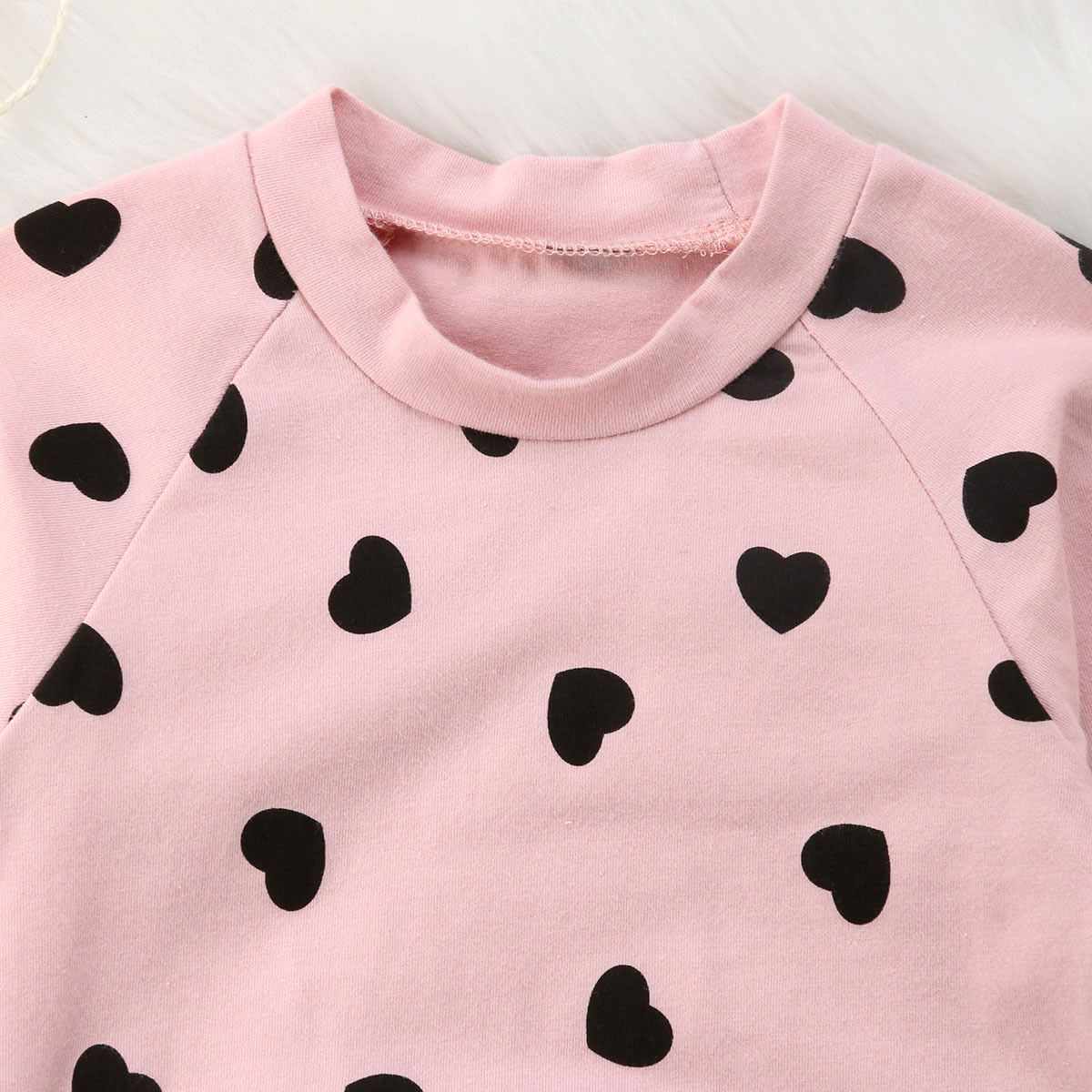 Heart Print Romper Set