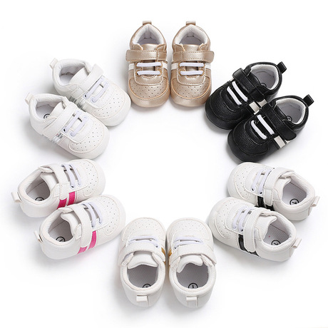 Giày em bé mùa thu đông mới 0-1 tuổi Đàn ông và phụ nữ Giày trẻ em đế mềm Velcro PU giày bé mới biết đi một thế hệ Giày em bé