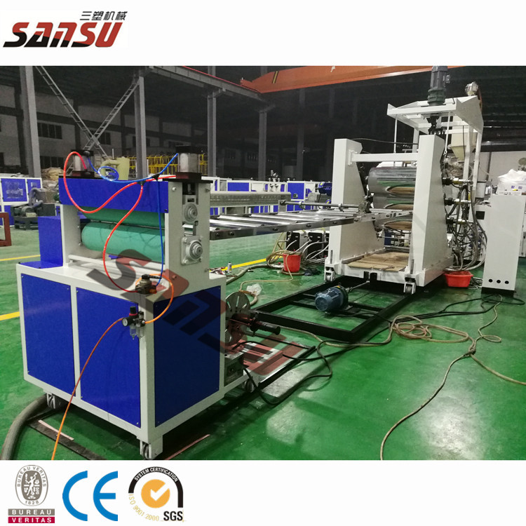 PC耐力板塑料片材挤出设备 PC阳光板波浪板片材挤出生产线