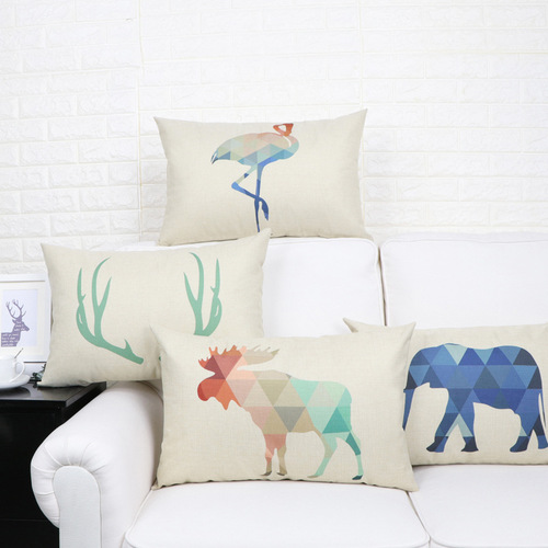 Long lumbar pillow, cushion, bedside sofa, office lumbar cushion, linen cushion, elk Nordic style