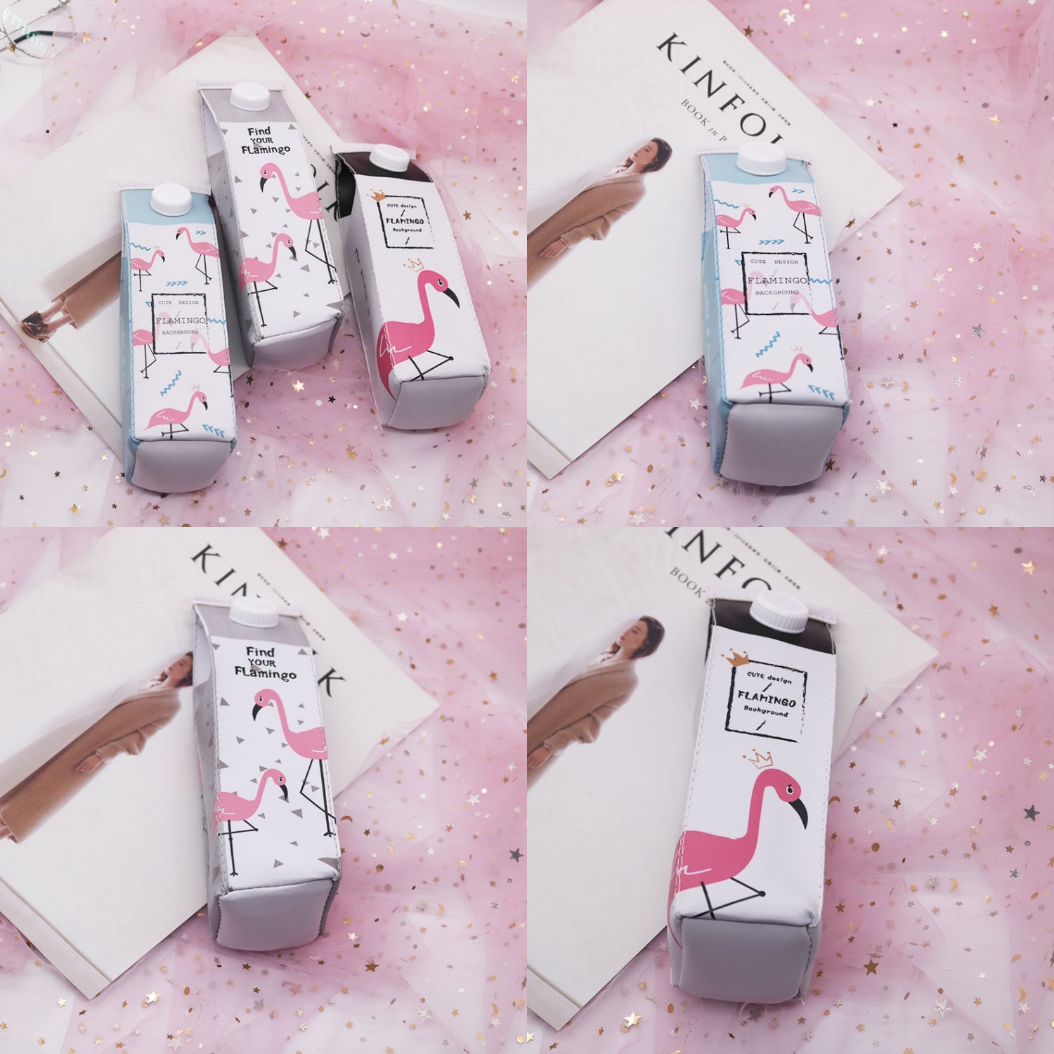 Transfronterizo especial unicornio bolsa de bolígrafo divertido regalo creativo caja de leche de dibujos animados bolsa de bolígrafo papelería creativa almacenamiento detail image 19