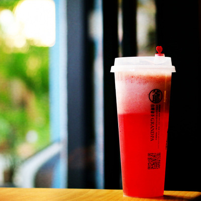 批发pp一次性奶茶杯注塑杯网红水果茶透明塑料杯logo定制500只装|ms