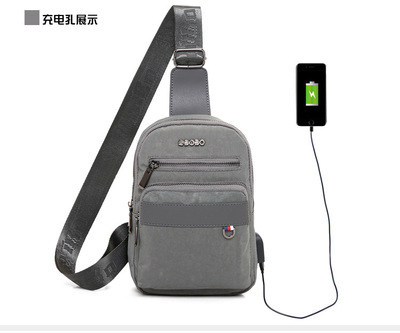 博蔔BOBO男女時尚休閑USB胸包 型號0695支持批發遠銷國內外現貨