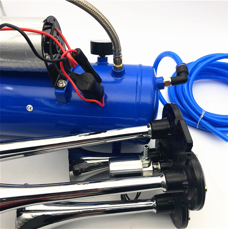 Factory direct sales of car horns, metal four-tube air horns, electrical horns and 150PSI air pump horns wholesale detail image 7