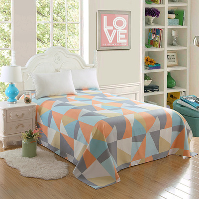 厂家直销 长绒棉植物羊绒被单活性印花床单单件床上用品 一件代发