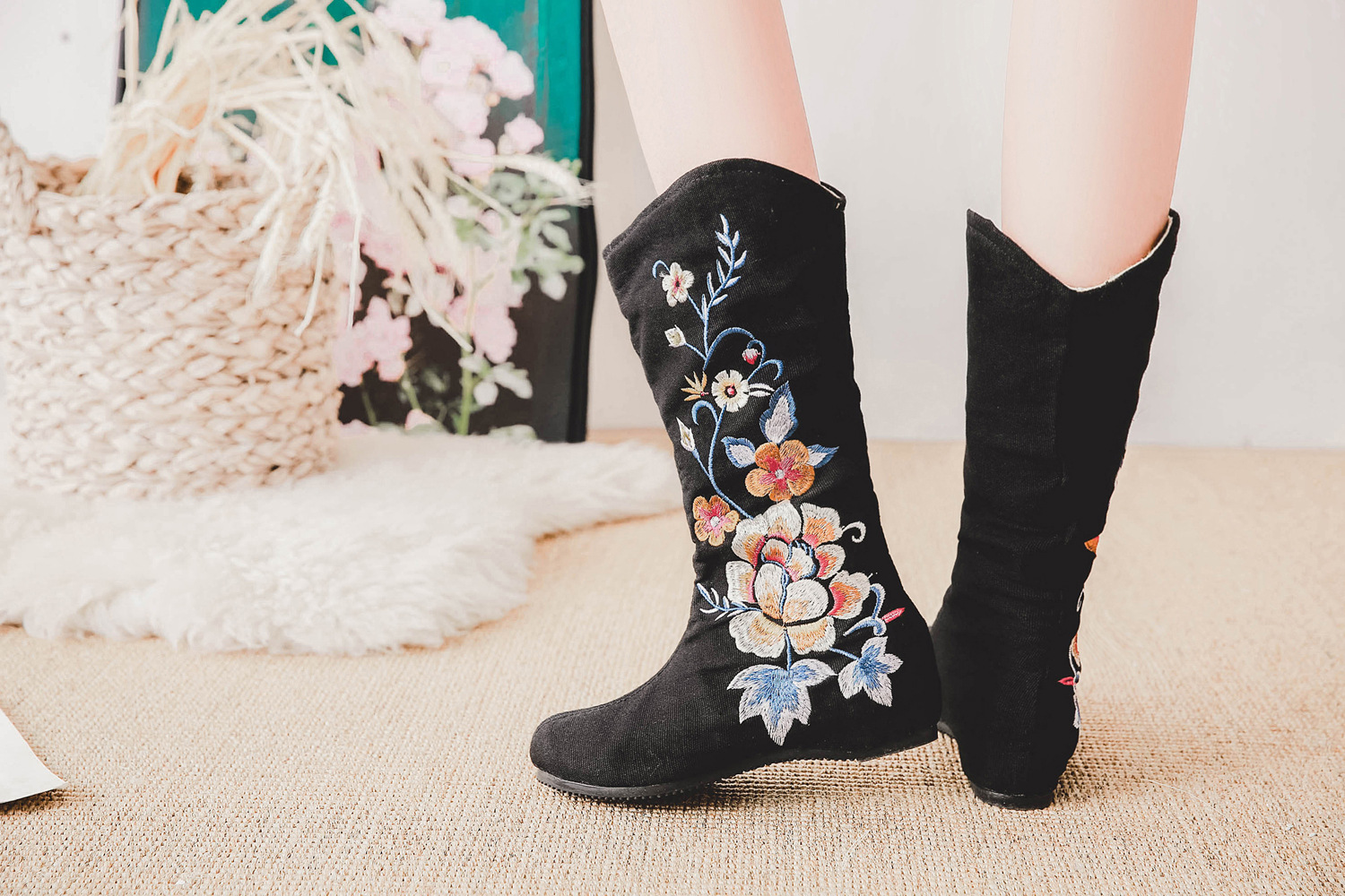 Bottes femme en Tissu - Ref 3354908 Image 7