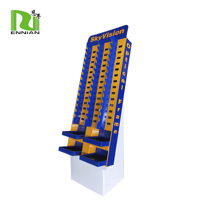 商超纸质眼镜展示架 卖场纸质摆放眼镜展示架 可放45，72，108 副
