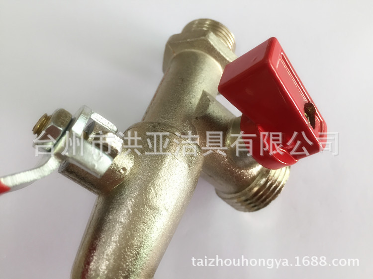 The manufacturer produces zinc alloy 4-inch one-inlet and two-outlet washing machine ball valves, faucets, garden double-outlet electroplated faucets undefined