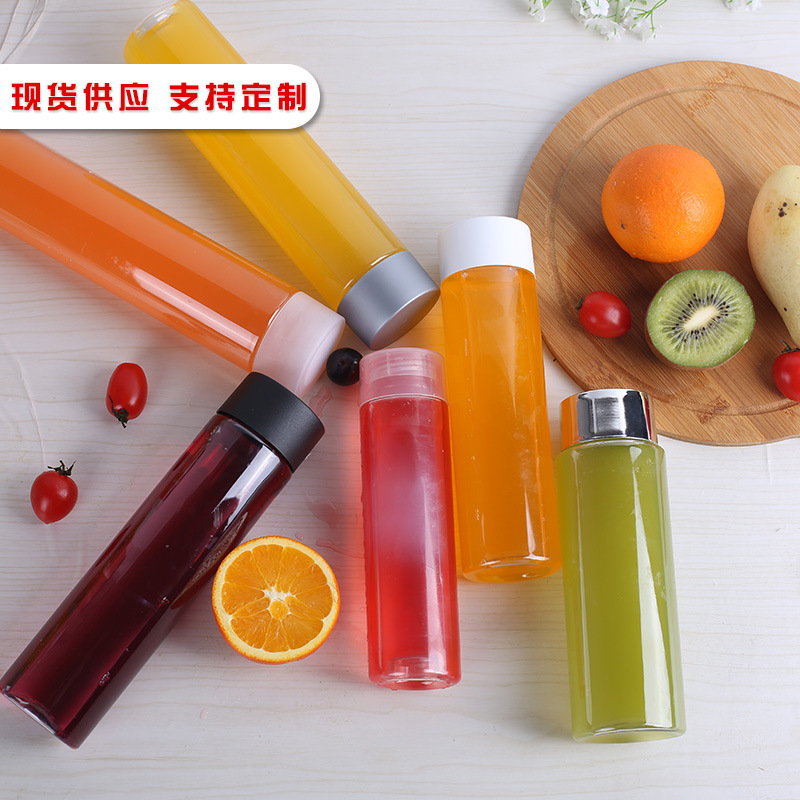 【厂家直销】创意高档冷泡花茶瓶 食品级饮料瓶pet塑料圆柱