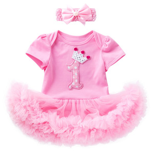 Sales girl Baby birthday party dresses dress short sleeve dress Baby birthday dresses birthday dress