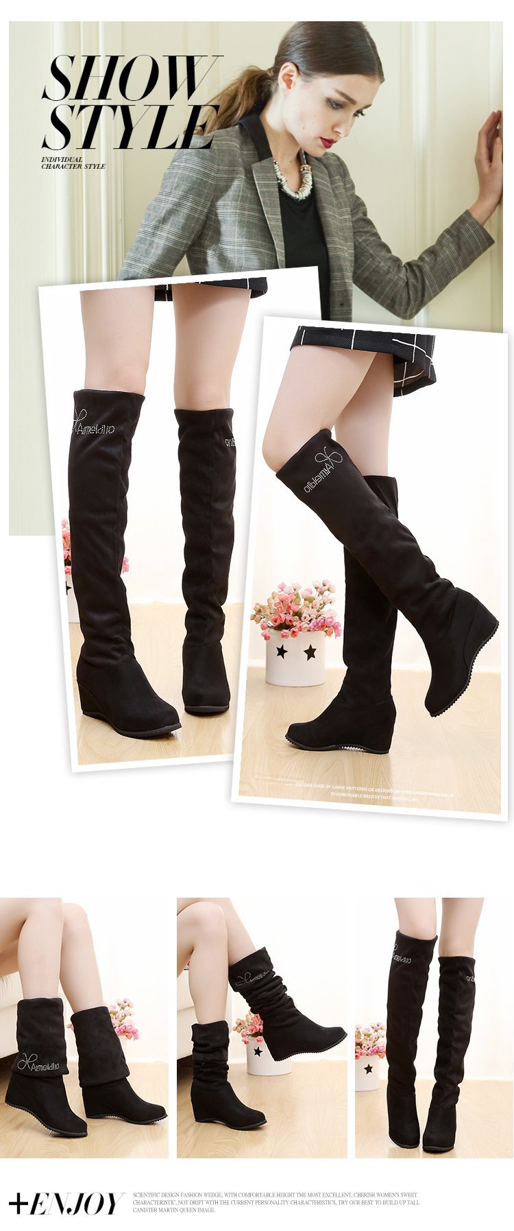 Bottes femme en Daim - Ref 3355238 Image 31