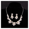 Jewelry for bride, set from pearl, high-end necklace and earrings, accessory